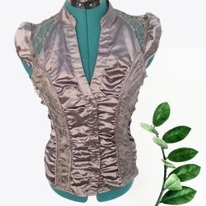 Rue21 Satin Corset with Lace Women's Medium